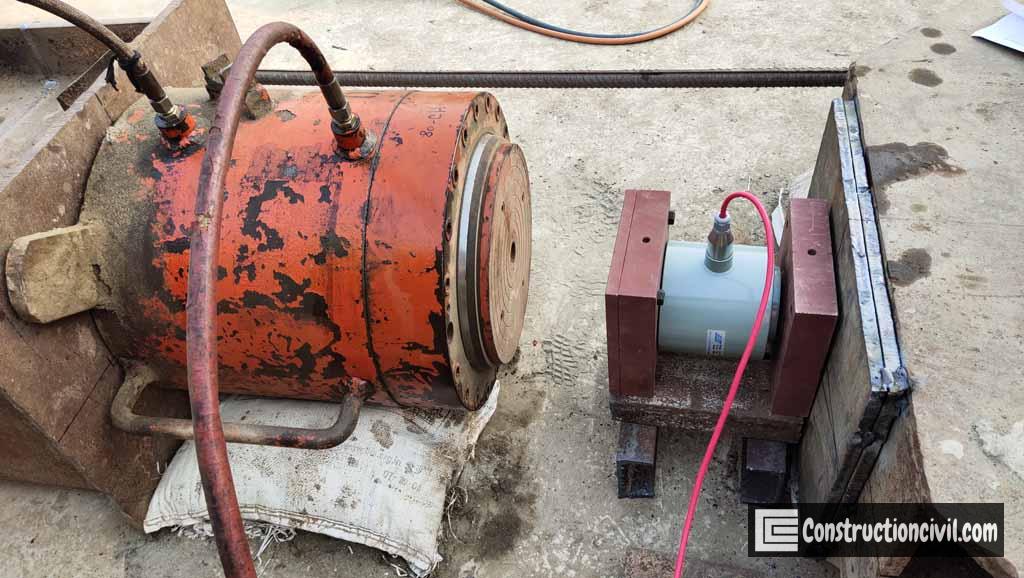 lateral load test pile Hydraulic jack