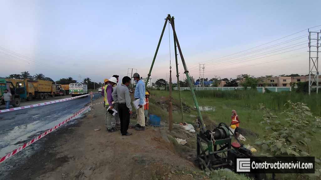 SPT test for soil