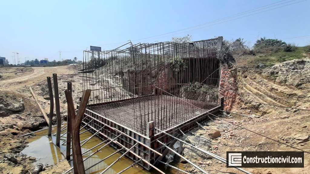 Construction of Box culvert raft