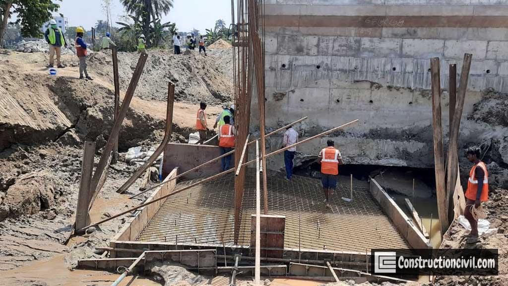 Construction of Footings - Retaining wall