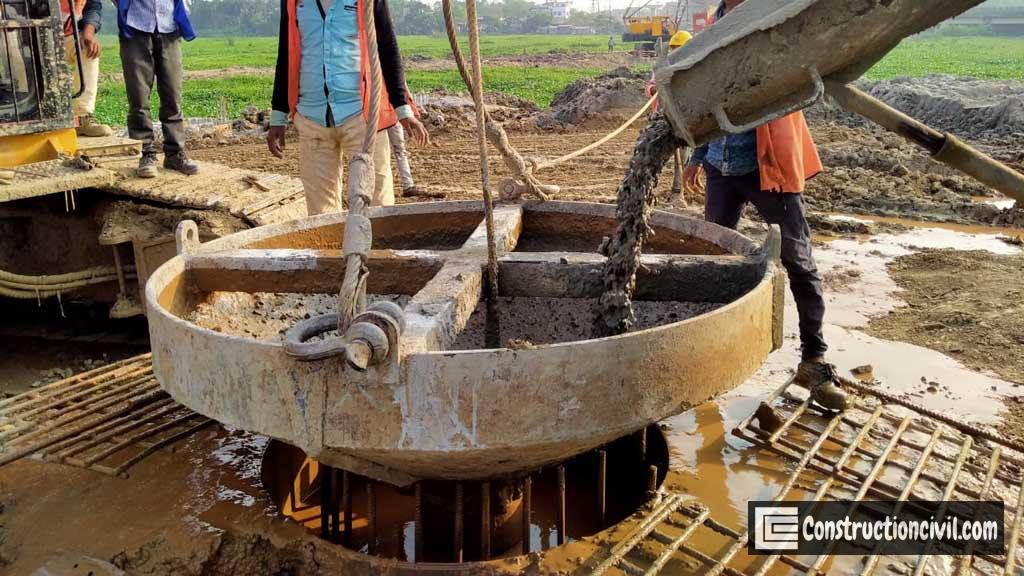 construction of pile concreting