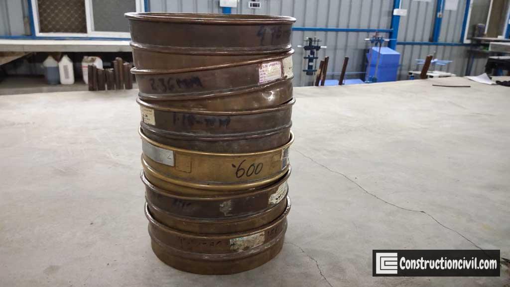 Aggregate Sieves Determination Of Sieve Analysis For Fine Aggregate